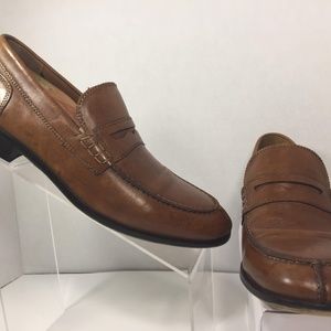 Bostonian  Leather Split Toe Brown Penny Loafers 9